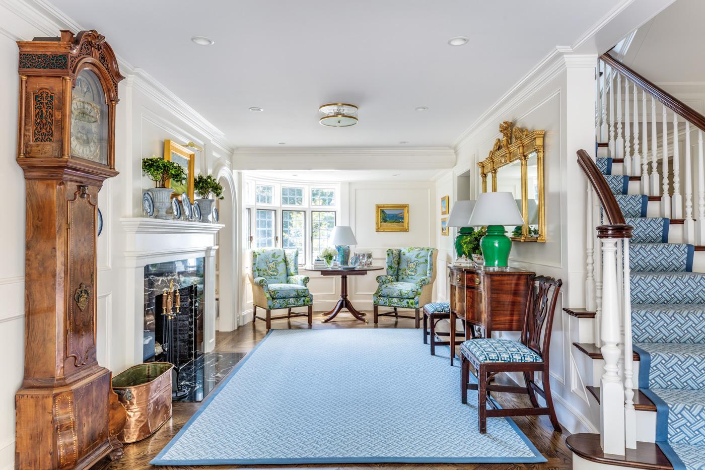 Reimagined front entryway for a high-end custom renovation